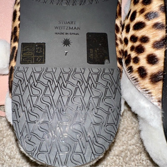 Stuart Weitzman Fur Sandals - Picture 7 of 9